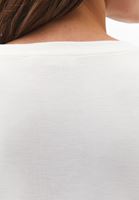 Bayan Krem Modal V Yaka Tişört