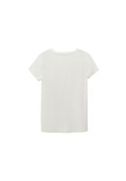 Bayan Krem Modal V Yaka Tişört