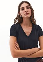 Bayan Siyah Modal V Yaka Tişört