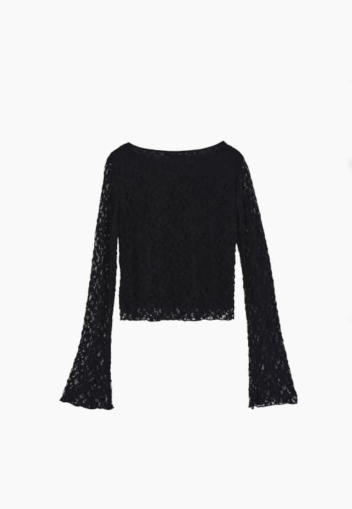 Dantel Tişört ve Pantolon Kombini