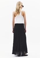 Bayan Siyah Dantelli Uzun Etek