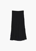 Bayan Siyah Dantelli Uzun Etek