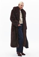 Bayan Kahverengi Oversize Vegan Kürk Kaban