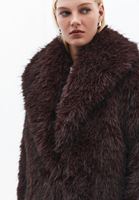 Bayan Kahverengi Oversize Vegan Kürk Kaban