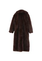 Bayan Kahverengi Oversize Vegan Kürk Kaban