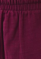 Bayan Mor Keten Karışımlı Wide-Leg Pantolon