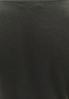 Bayan Haki Modal Düğme Detaylı Tişört