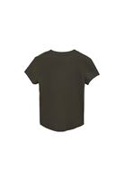 Bayan Haki Modal Düğme Detaylı Tişört