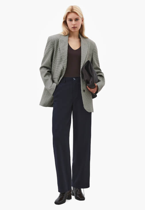 Modal Tişört ve Wide-Leg Pantolon Kombini