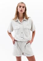 Bayan Krem Cepli Oversize Gömlek ( TENCEL™ )