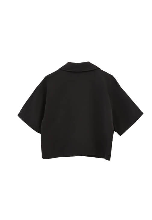 Oversize Cepli Gömlek ve Mini Şort Kombini