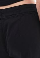 Bayan Siyah Orta Bel Wide-Leg Pantolon ( TENCEL™ ) 