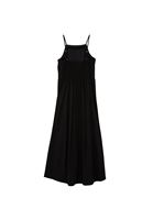 Bayan Siyah Halter Yaka Yırtmaçlı Elbise