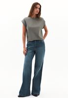 Bayan Yeşil Pamuklu Sıfır Yaka Tişört