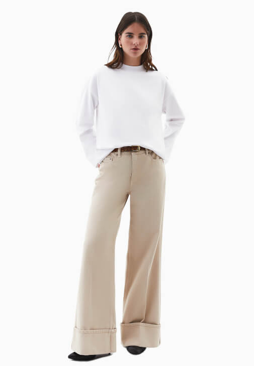 Bomber Ceket ve Mom-Fit Pantolon Kombini