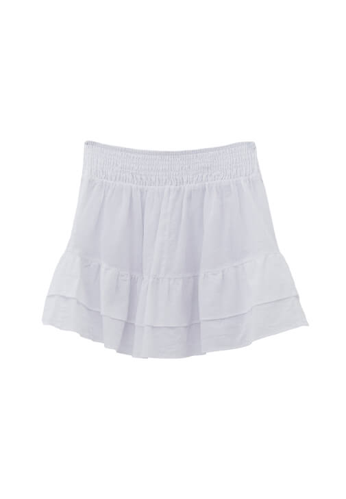 Gipeli Etek ve Fırfırlı Bluz Kombini