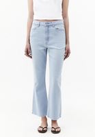 Bayan Mavi Kick Flare Denim Pantolon