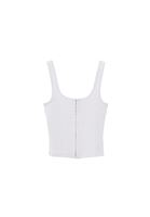 Bayan Beyaz Pamuklu U Yaka Atlet