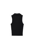 Bayan Siyah Polo Yaka Fermuarlı Atlet