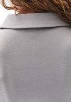 Bayan Gri Polo Yaka Fermuarlı Atlet