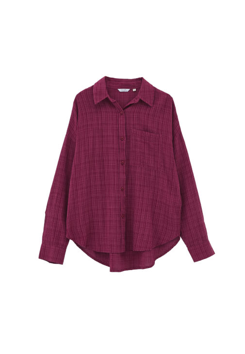 Cepli Gömlek ve Wide-Leg Pantolon Kombini