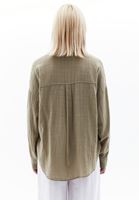 Bayan Yeşil Oversize Cepli Gömlek