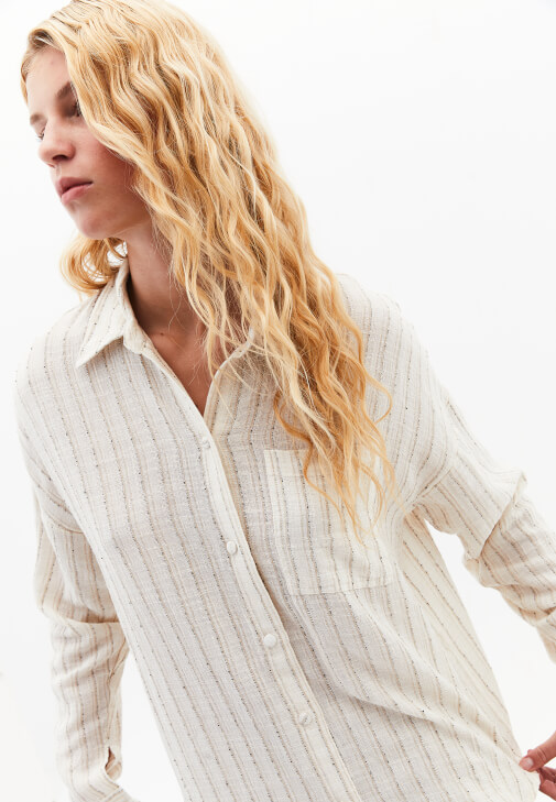 Gömlek ve Modal Culotte Pantolon Kombini