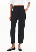 Bayan Siyah Ultra Yüksek Bel Carrot-Fit Pantolon