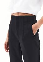Bayan Siyah Ultra Yüksek Bel Carrot-Fit Pantolon