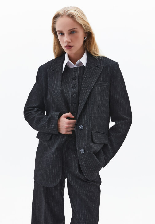 Çok Renkli Boyfriend Blazer Ceket