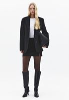 Bayan Siyah Boyfriend Blazer Ceket