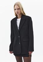 Bayan Siyah Boyfriend Blazer Ceket