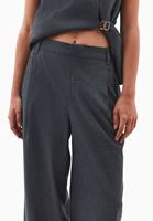 Bayan Füme Yüksek Bel Wide-Leg Pantolon
