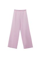 Bayan Lila Yüksek Bel Wide-Leg Pantolon