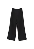 Bayan Siyah Yüksek Bel Wide-Leg Pantolon