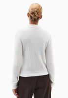 Bayan Krem Polo Yaka Ajurlu Kazak