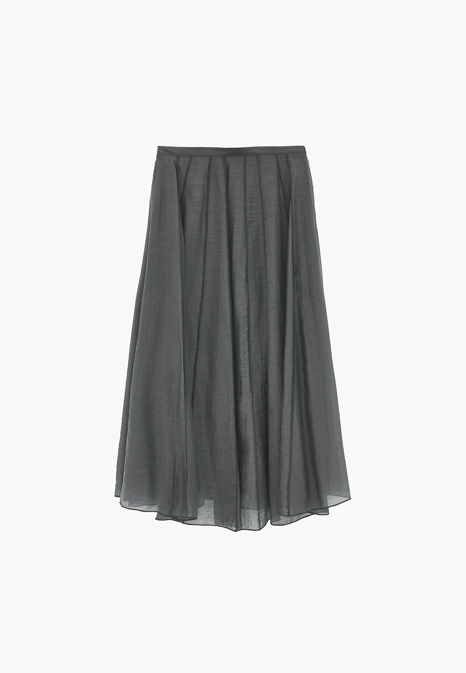 Yeşil Yüksel Bel Midi Etek ( TENCEL™ ) 26KOX-TELTEKZUN1 | OXXO