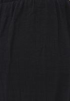 Bayan Siyah Yırtmaçlı Wide-Leg Pantolon