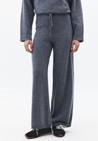 Bayan Füme Yün Karışımlı Straight-Fit Pantolon