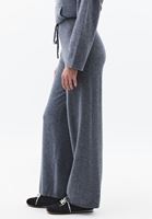 Bayan Füme Yün Karışımlı Straight-Fit Pantolon