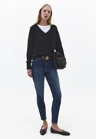 Bayan Mavi Ultra Yüksek Bel Skinny-Fit Pantolon