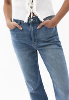 Bayan Mavi Bootcut Denim Pantolon