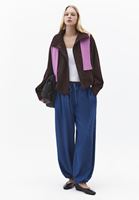 Bayan Mavi Büzgülü Denim Balon Pantolon ( TENCEL™ )