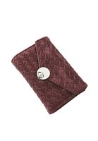 Bayan Bordo Tokalı Süet Cüzdan