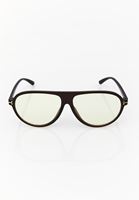 Bayan Sarı Çerçeve Detaylı Güneş Gözlüğü