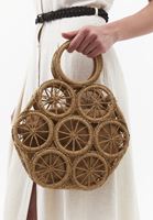 Bayan Kahverengi Hasır Detaylı Çanta