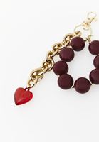 Bayan Kırmızı Charm Detaylı Çanta Aksesuarı