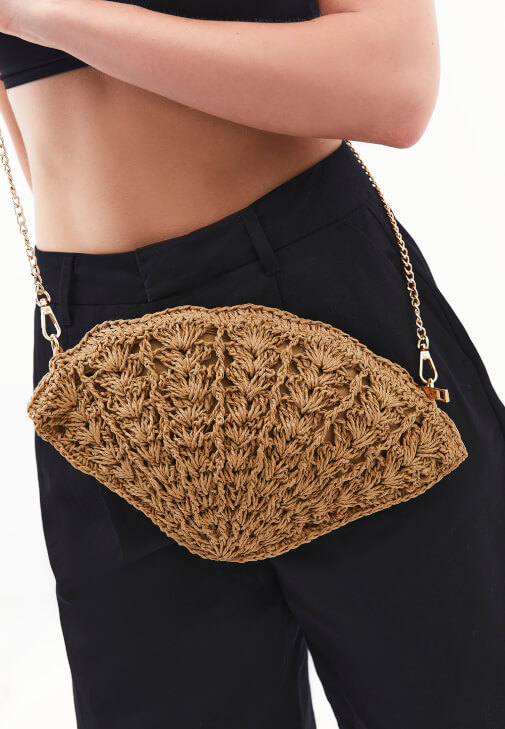 Kahverengi Hasır Çanta