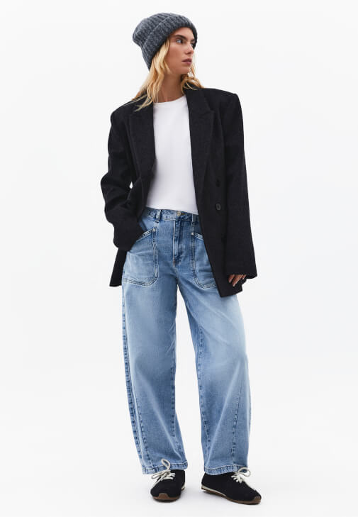 Mavi Barrel-Fit Denim Pantolon