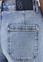 Bayan Mavi Barrel-Fit Denim Pantolon